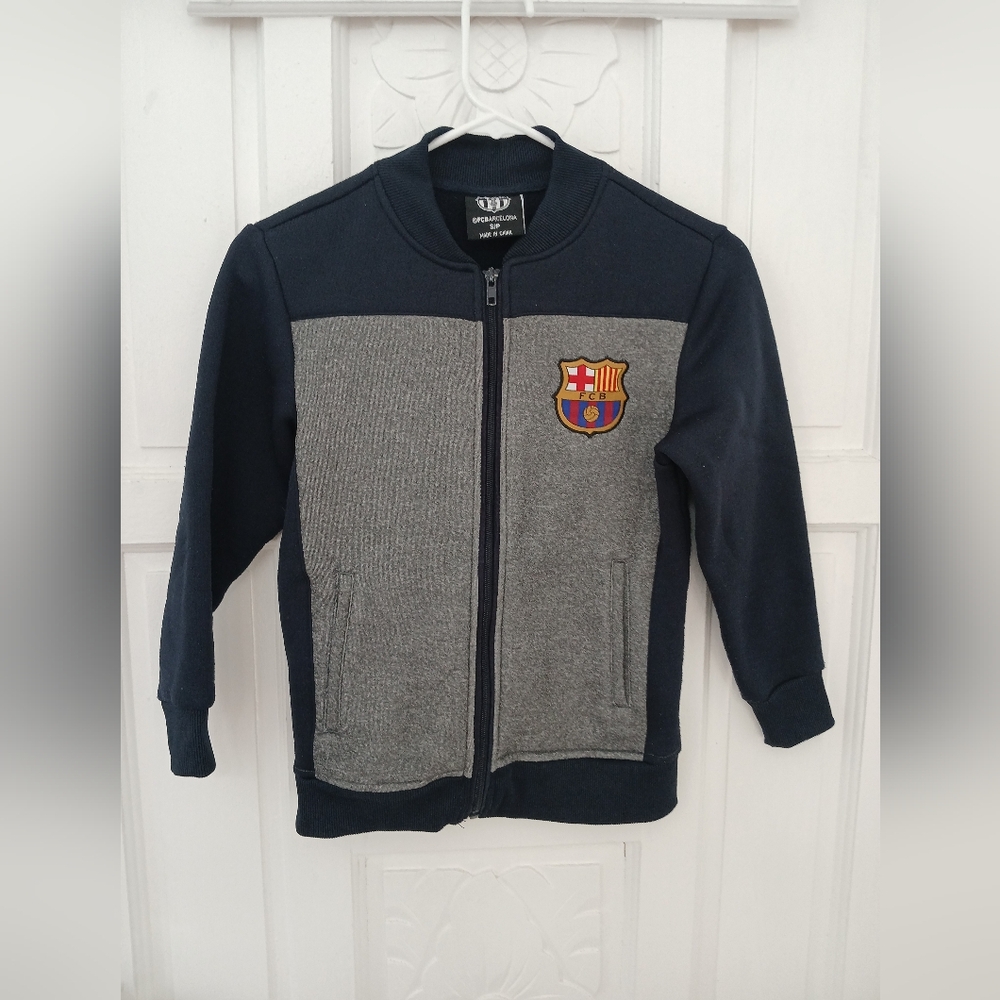 Gray Athletic Jacket FCB Barcelona.